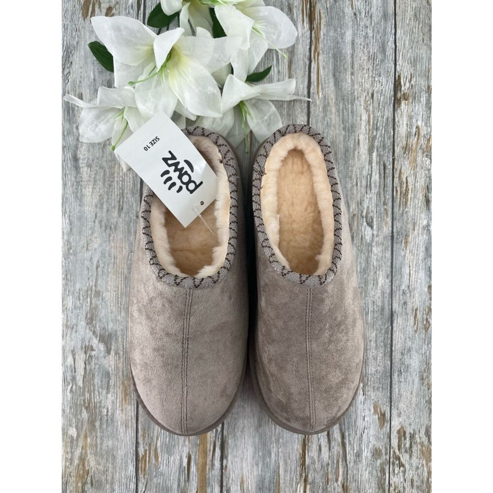 Pawz Hazel Platform Clog Slippers Shoes With Faux Fur Lining Size 10